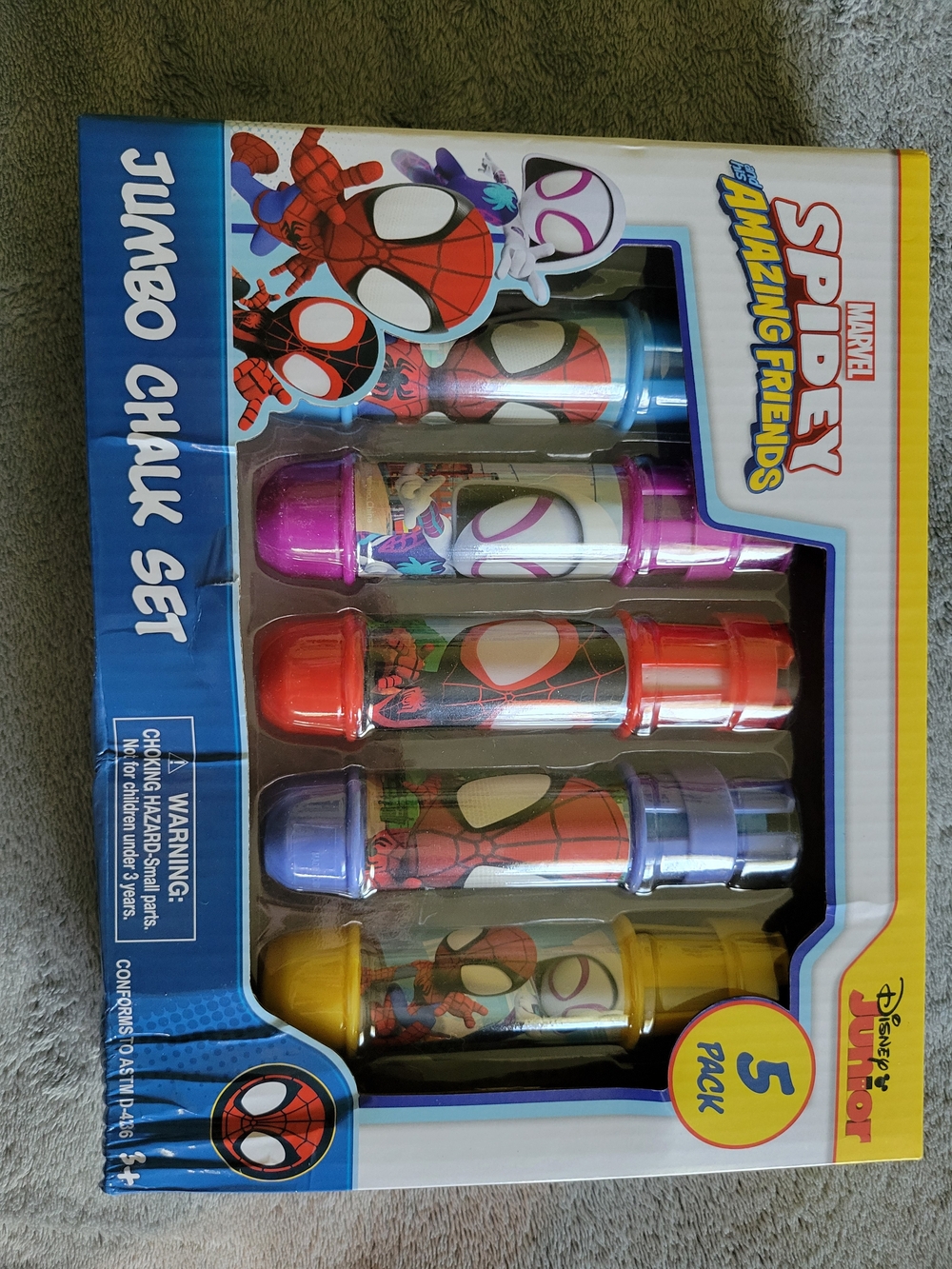 Spideeman 5pk Chalk Set